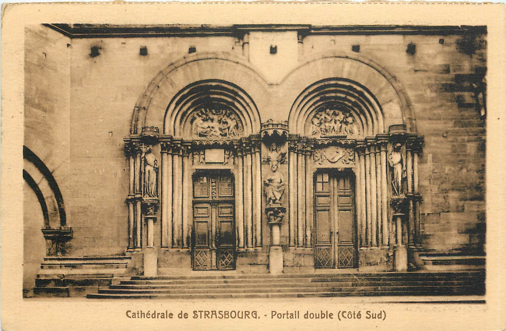 CPA Cathedrale de Strasbourg Portail double Cote Sud 