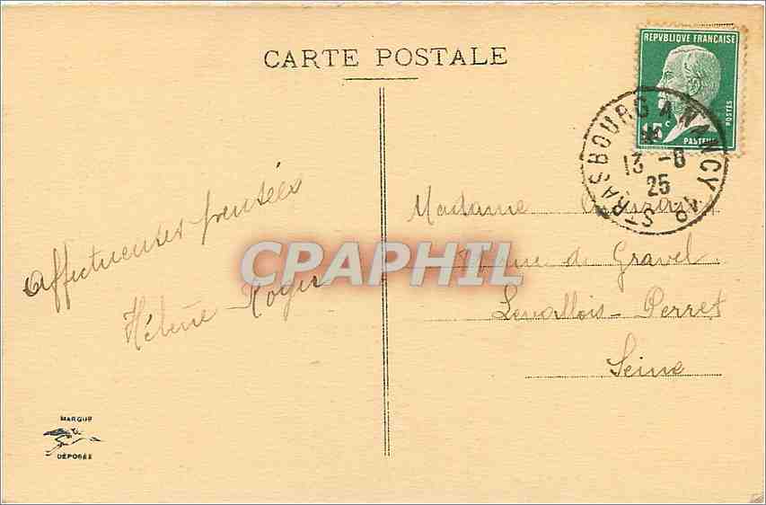 CPA Cathedrale de Strasbourg Portail double Cote Sud  — Rückseite