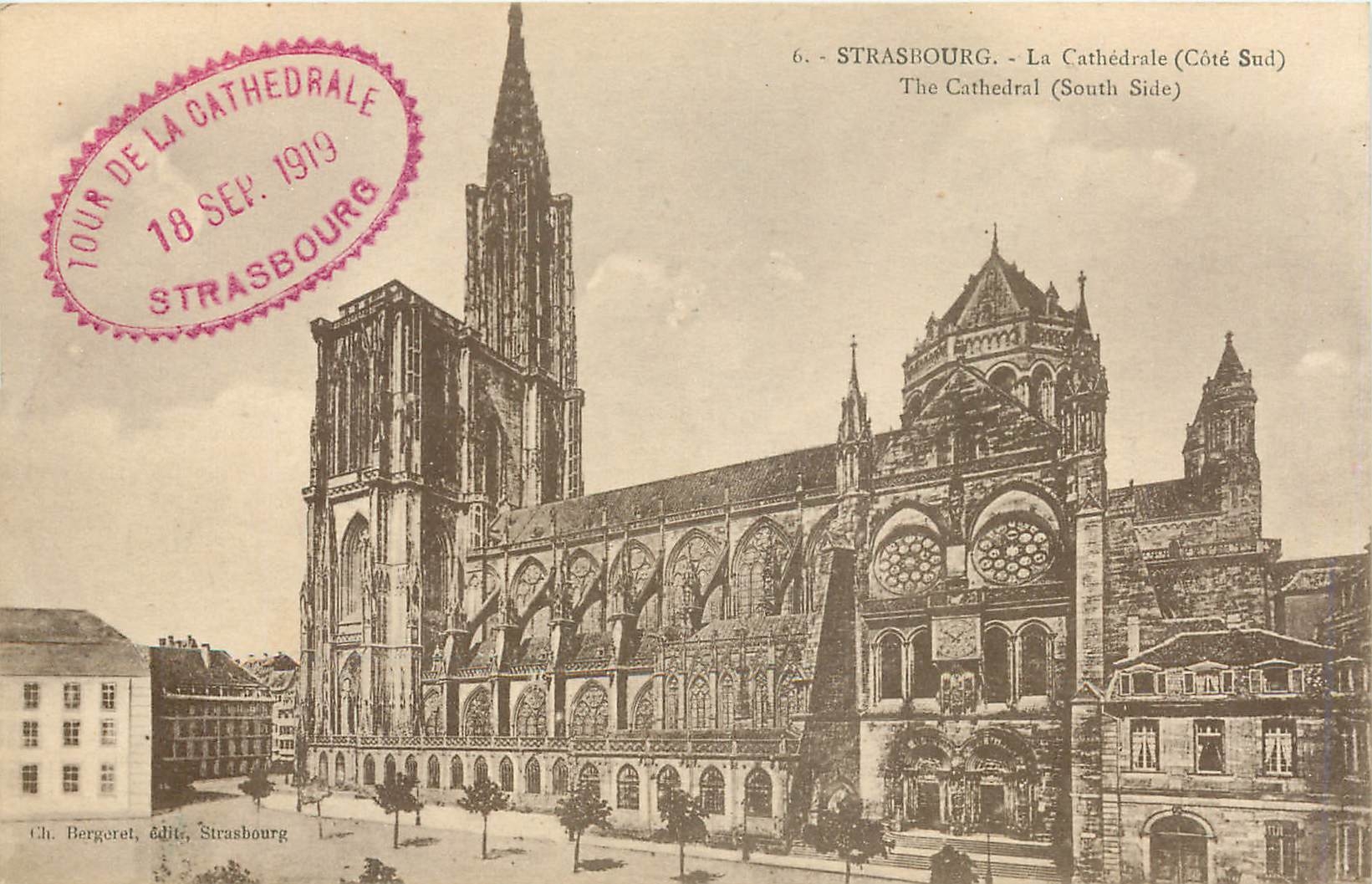CPA Strasbourg La Cathedrale Cote Sud 