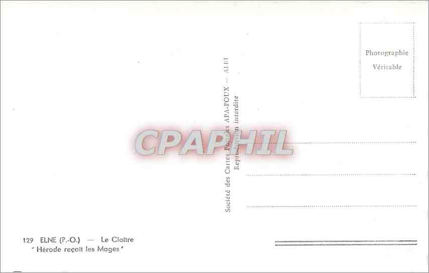 CPA Elne PO Le Cloitre Herode recoit les Mages  — Rückseite