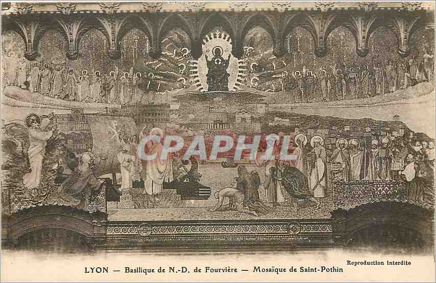 CPA Lyon Basilique de ND de Fourviere Mosaique de Saint Pothin 