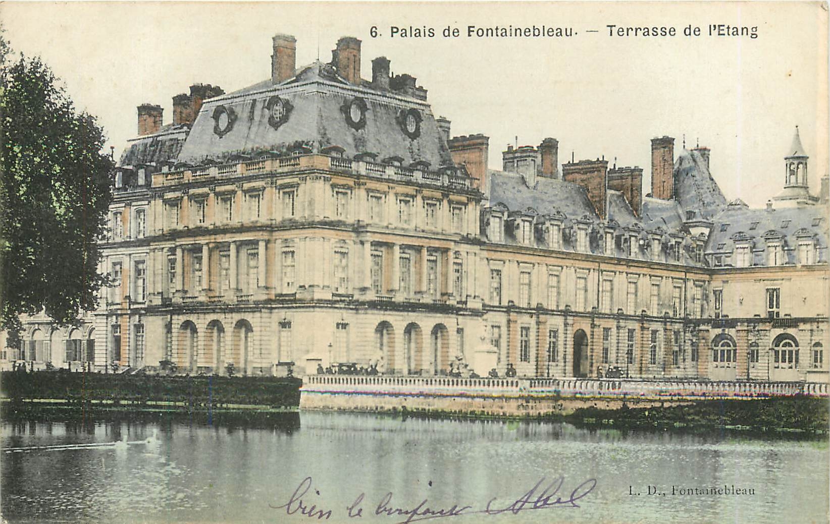Palais de Fontainebleau — Terrasse de l'Etang — L. D., Fontainebleau