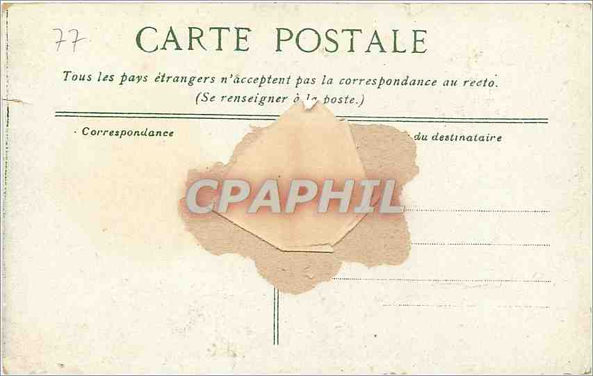 CPA Fontainebleau Le Pavillon Henri IV et le Parc  — Verso