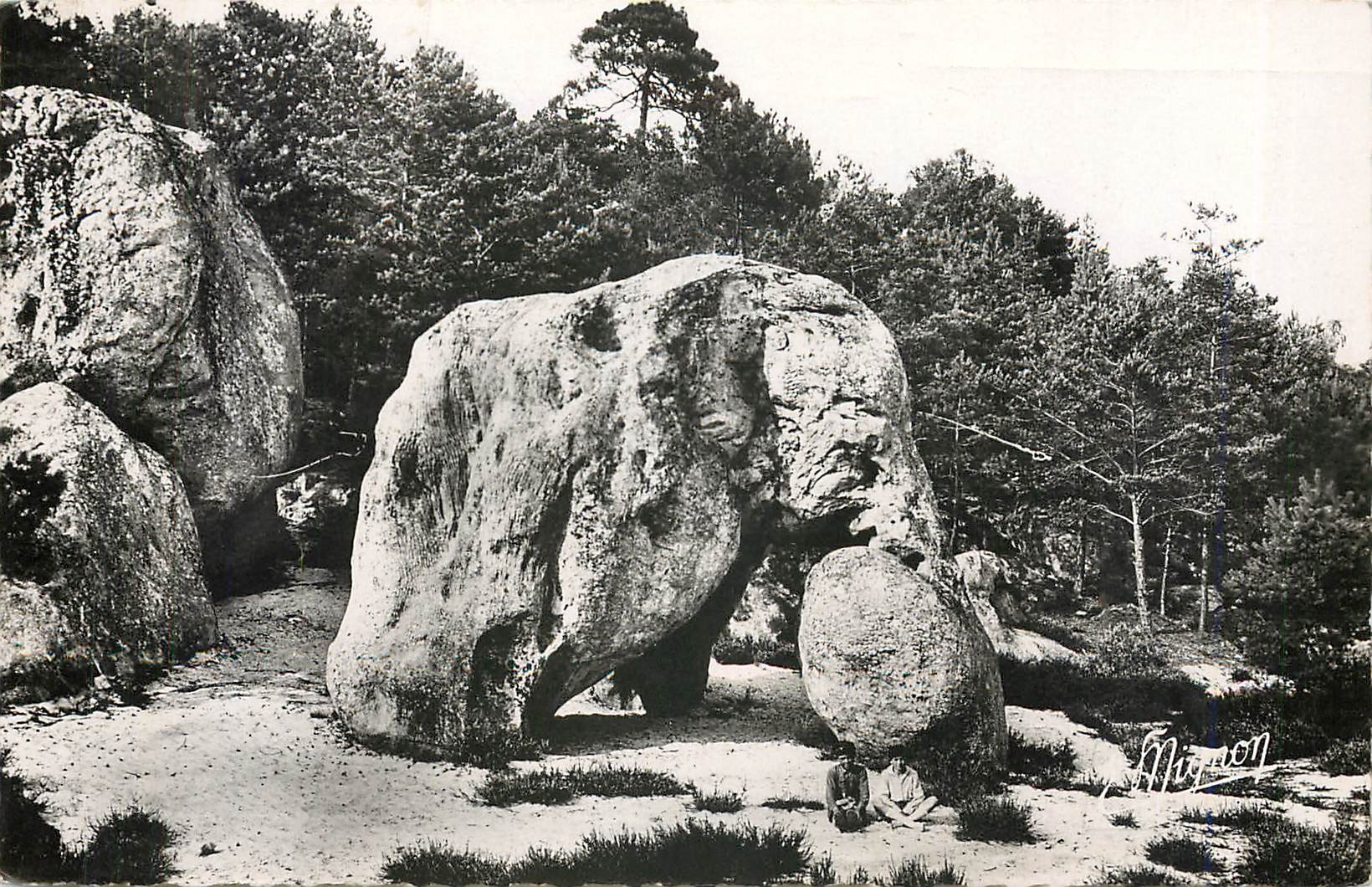 CPA Larchant S et M Le Rocher de l'Elephant 