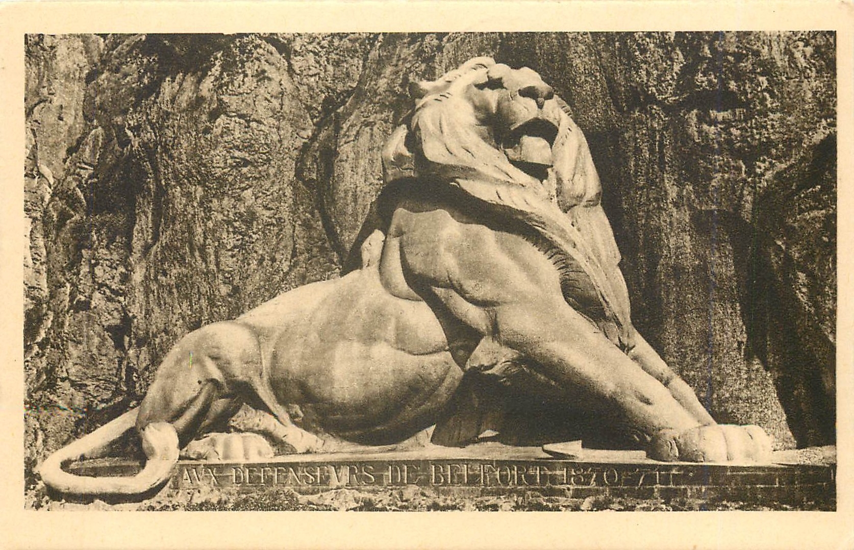 CPA Belfort Le Lion Symbole de la resistance heroique de Belfort 