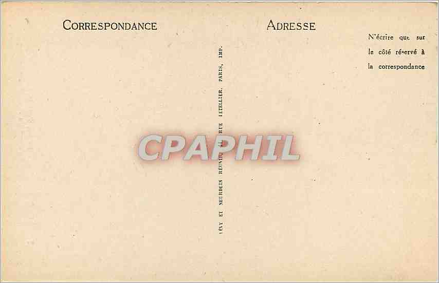 CPA Paris Notre Dame Facade Tympan du Portail Central  — Verso