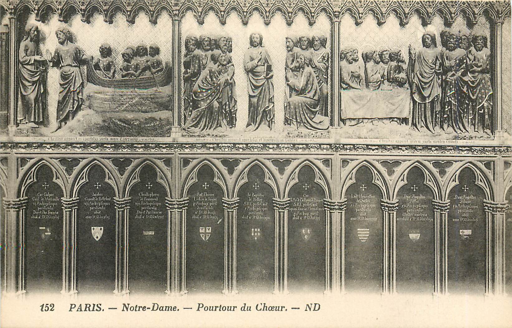 CPA Paris Notre Dame Pourtour du Choeur 