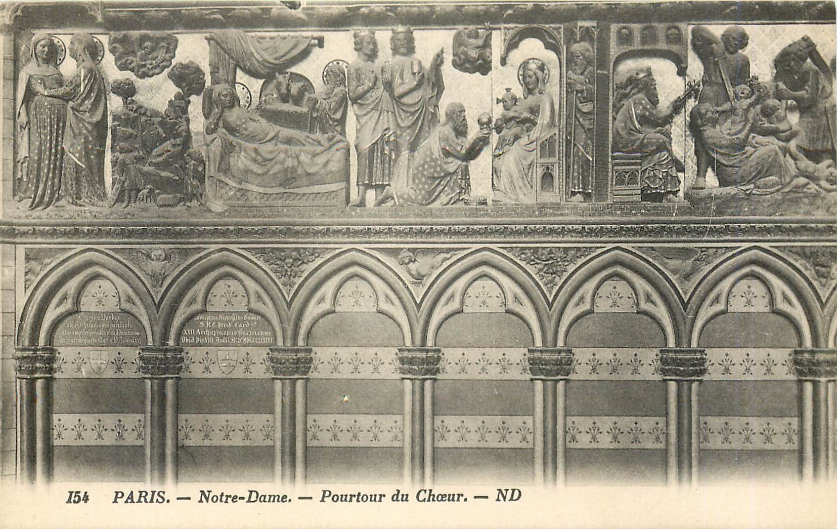 CPA Paris Notre Dame Pourtour du Choeur 