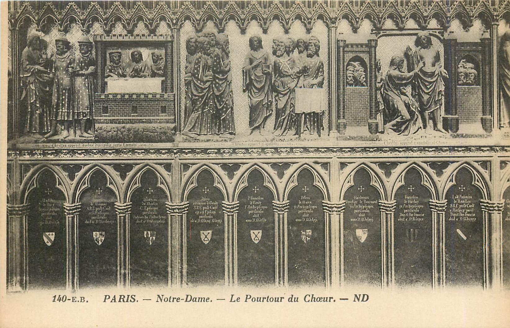 CPA Paris Notre Dame Le Pourtour du Choeur 