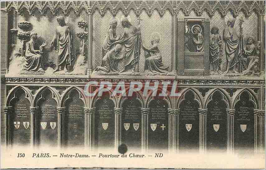 CPA Paris Notre Dame Pourtour du Choeur 