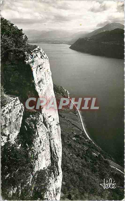 CPA Rocher a pic de la Chambotte Lac du Bourget 