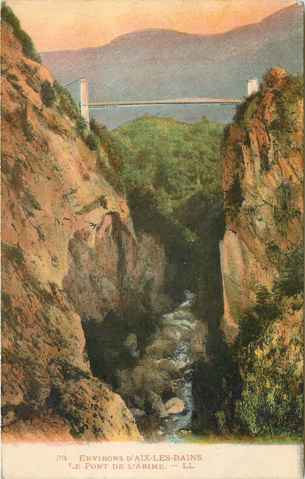 CPA Environs d'Aix les Bains Le Pont de l'Abime 