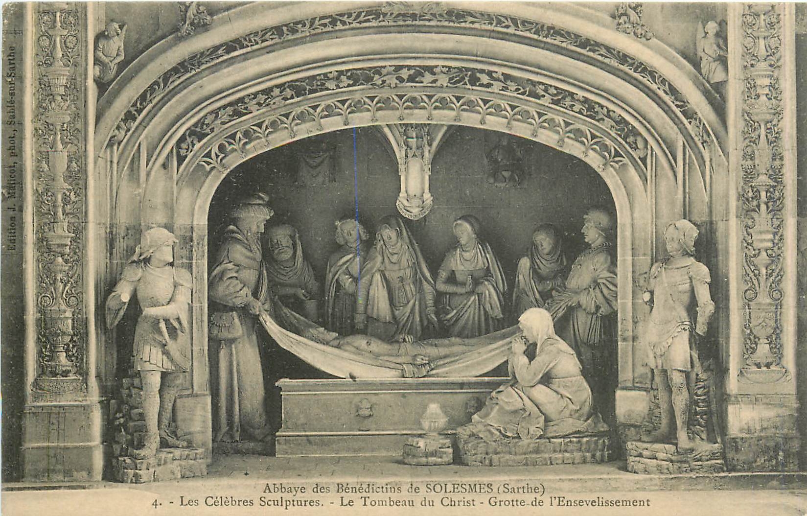 CPA Abbaye de Benedictins de Solesmes Sarthe Les Celebres Sculptures 