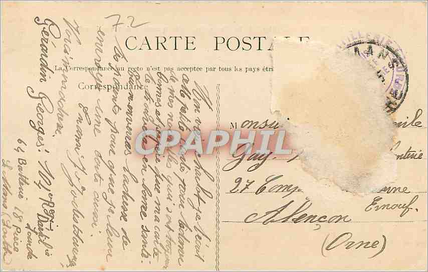 CPA Le Mans L'Hopital la Chapelle et le quartier des vieillards  — Rückseite