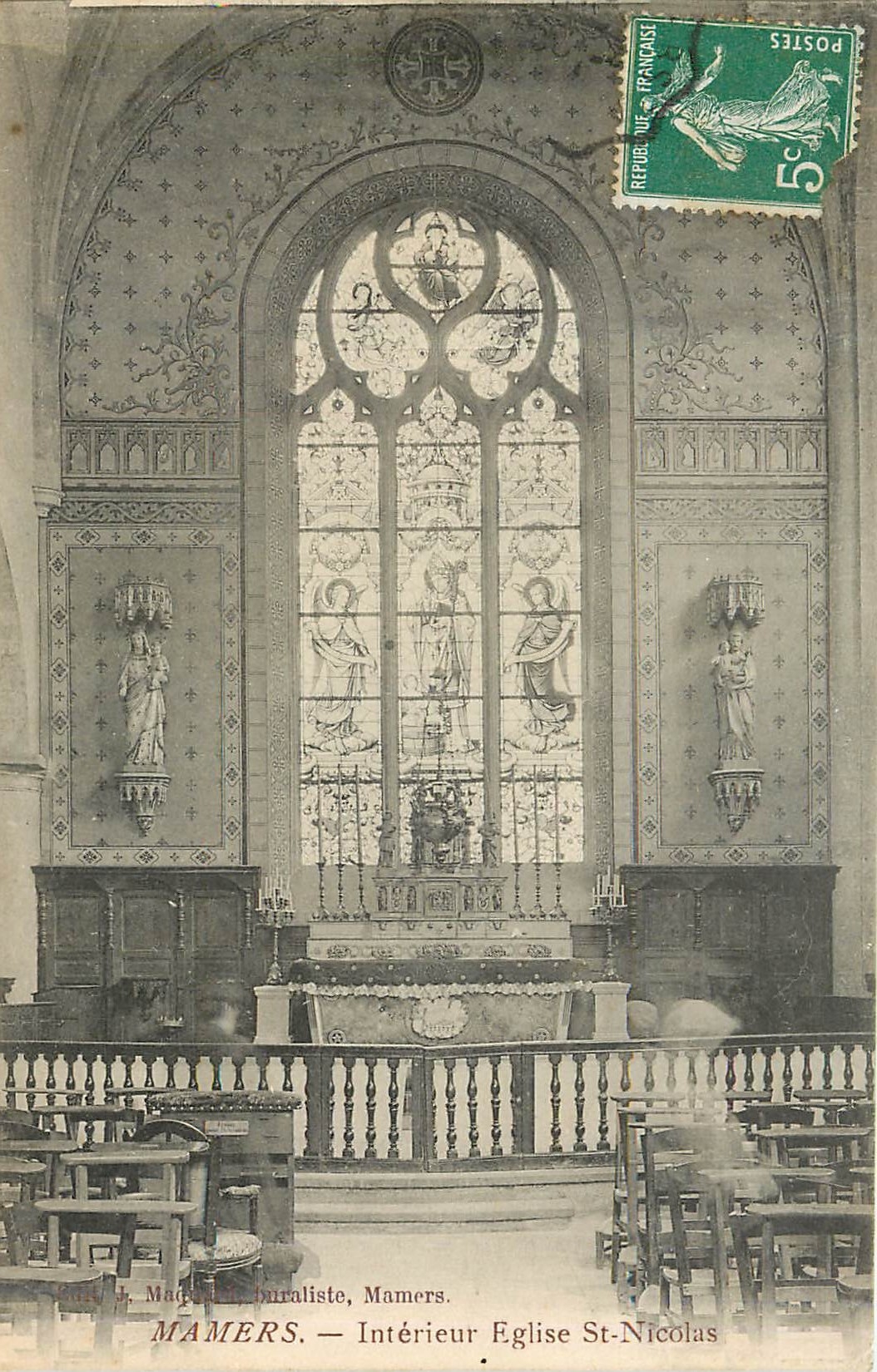 CPA Mamers Interieur Eglise St Nicolas 