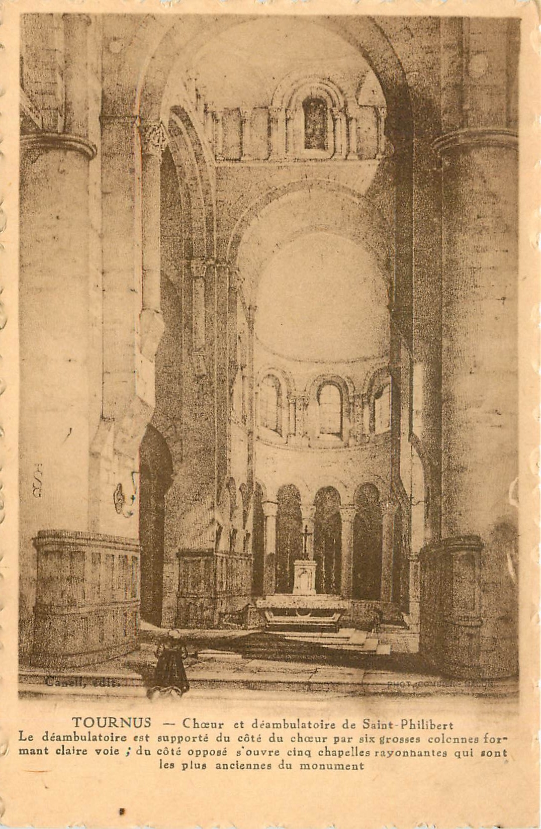 CPA Tournus Choeur et deambulatoire de Saint Philibert 