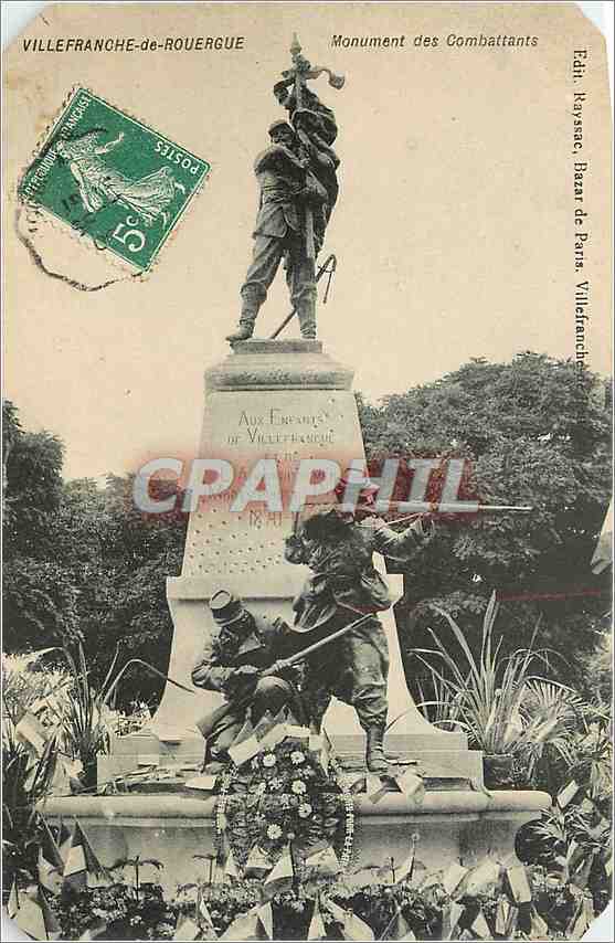 CPA Villefranche de Rouergue Monument des Combattants Miltiaria