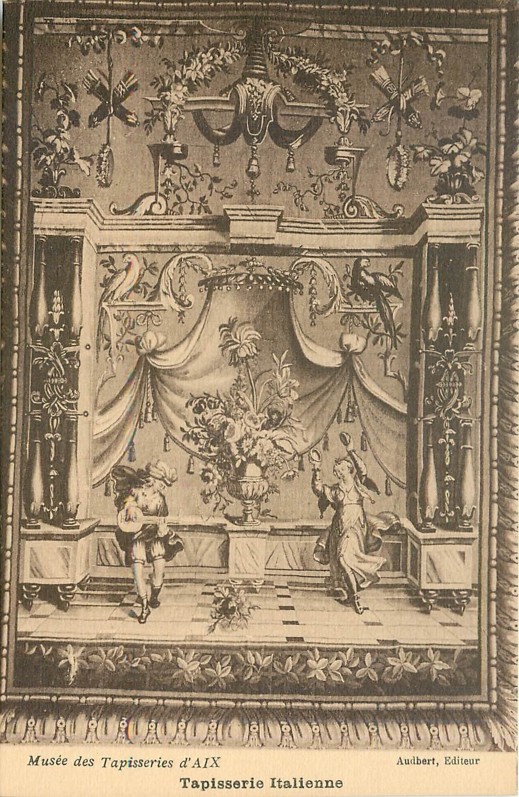 CPA Musee des Tappiseries d'Aix Tapisserie Italienne 