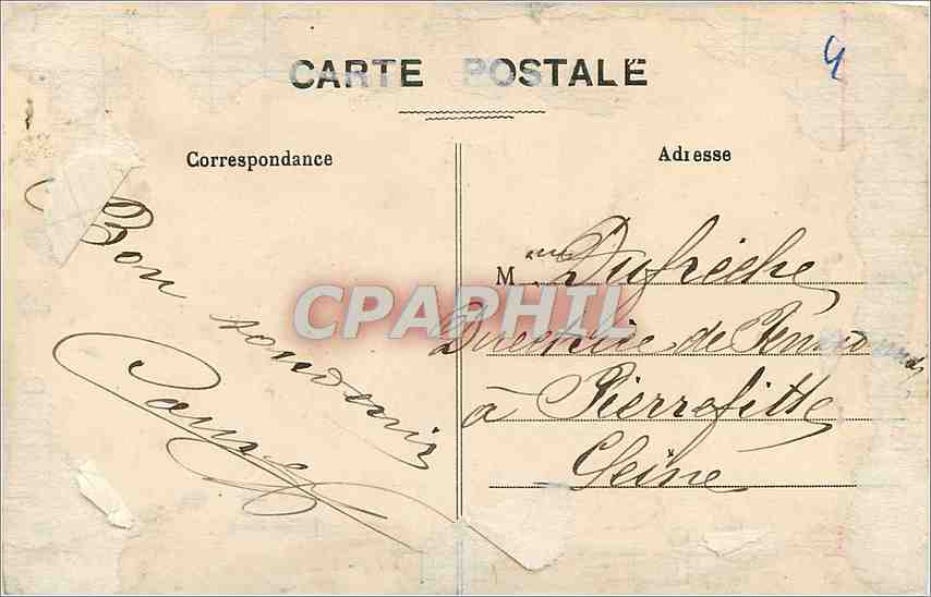 CPA Marseille Chateau d'If Bateaux — Rückseite