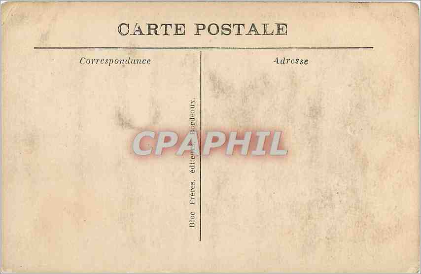 CPA Bureau St Palais Cote d'Argent Le Pont du Diable  — Back