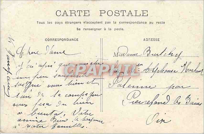 CPA Paris Boulevard de la Madeleine  — Rückseite