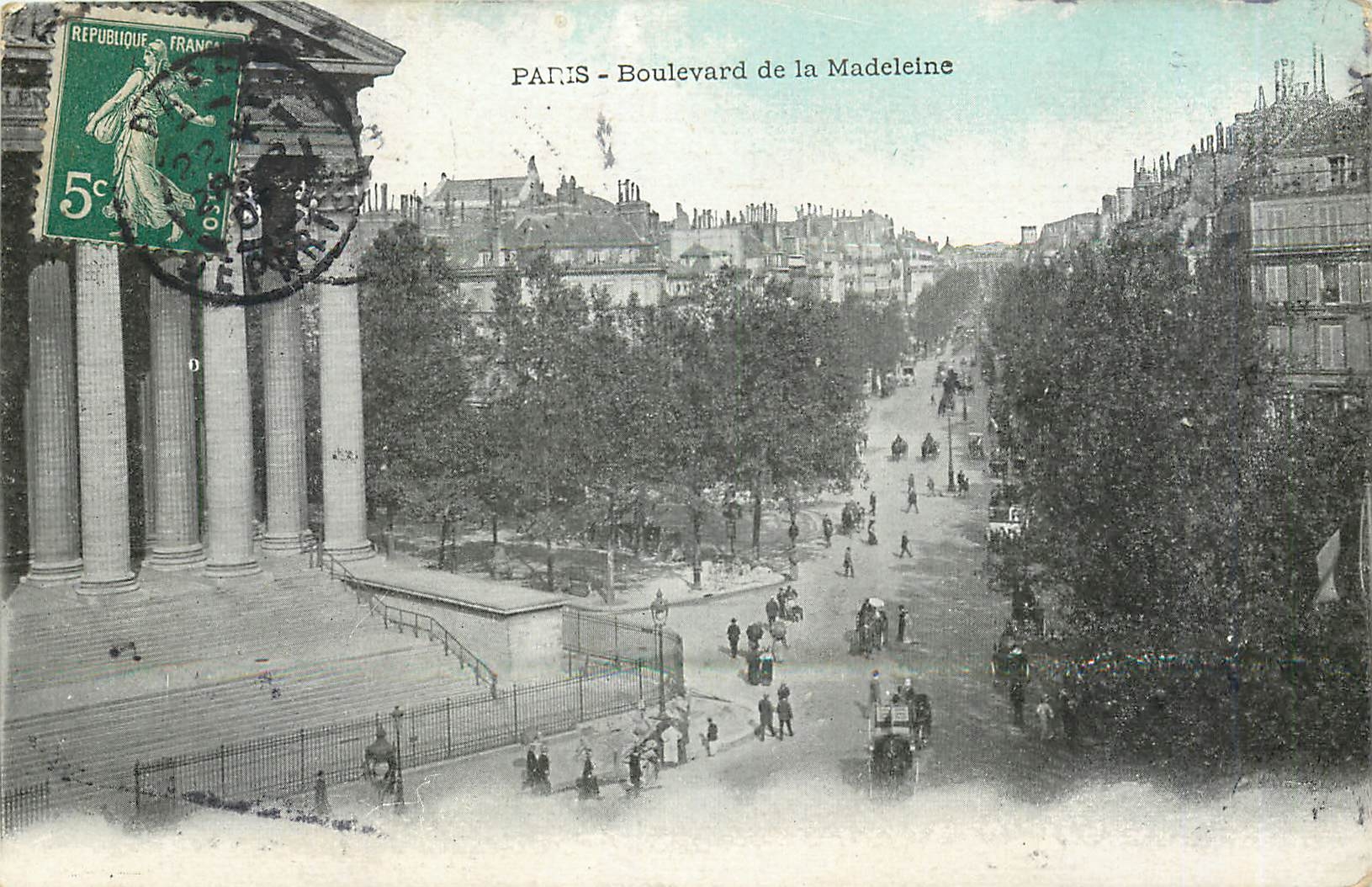 CPA Paris Bouleverd de la Madeleine 