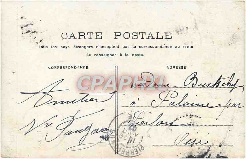 CPA Paris Bouleverd de la Madeleine  — Rückseite