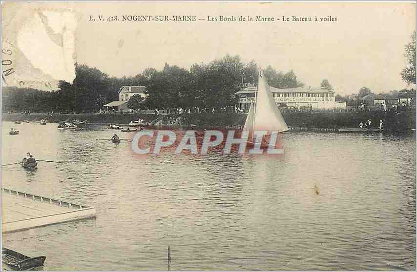 CPA Nogent sur Marne Les Bords de la Marne Le Bateau a voiles 