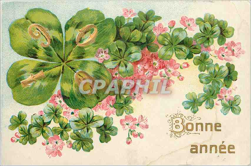 CPA Bonne Annee Fleurs