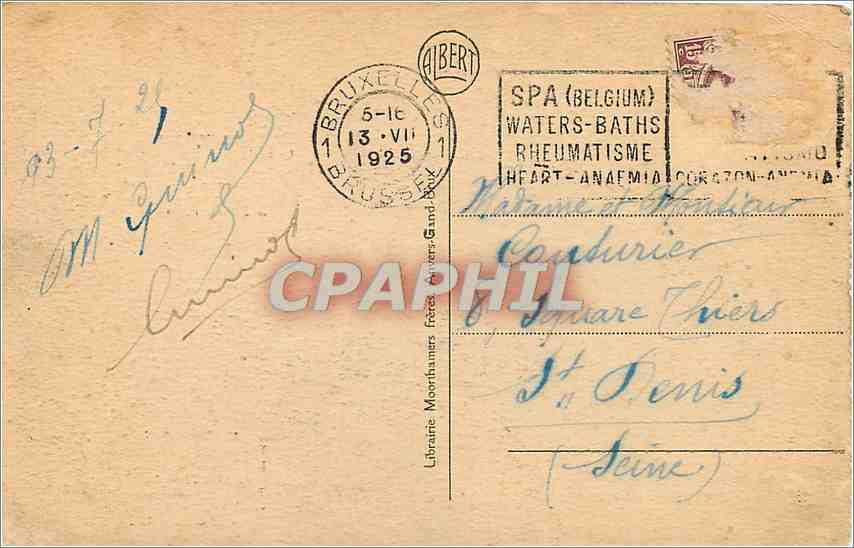 CPA Bruxelles La tombe du Soldat Inconnu Lion Militaria — Rückseite