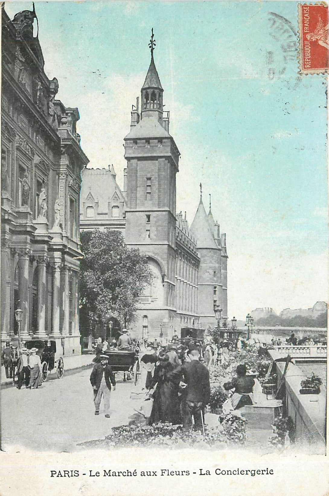 CPA Paris Le Marche aux Fleurs La Conciergerie 