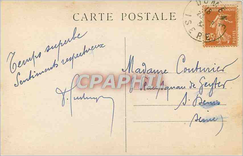 Dauphiné — 61. Couvent de la Grande-Chartreuse — Le col de la Ruchère et le Grand-Som — Verso