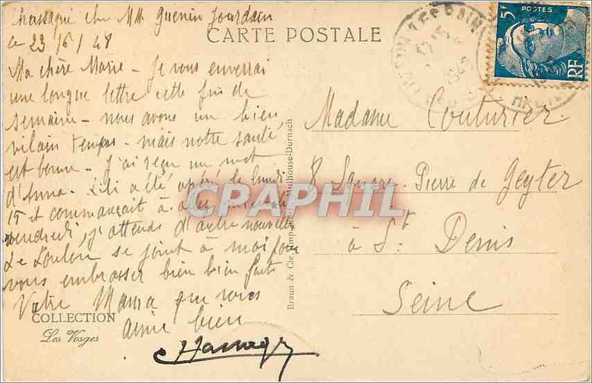CPA Luxeuil les Bains Eglise Les Stalles  — Verso