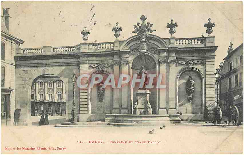 CPA Nancy Fontaine et Place Callot 