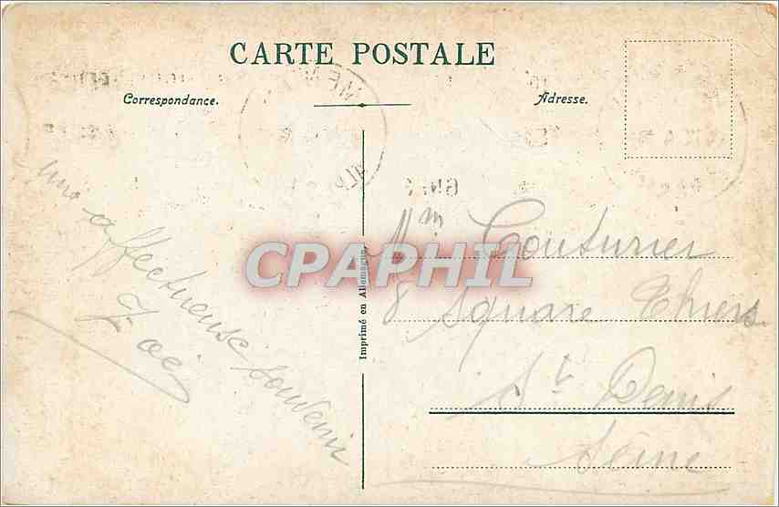 CPA Menton Vue Generale prise du Boulevard de Garavan  — Rückseite