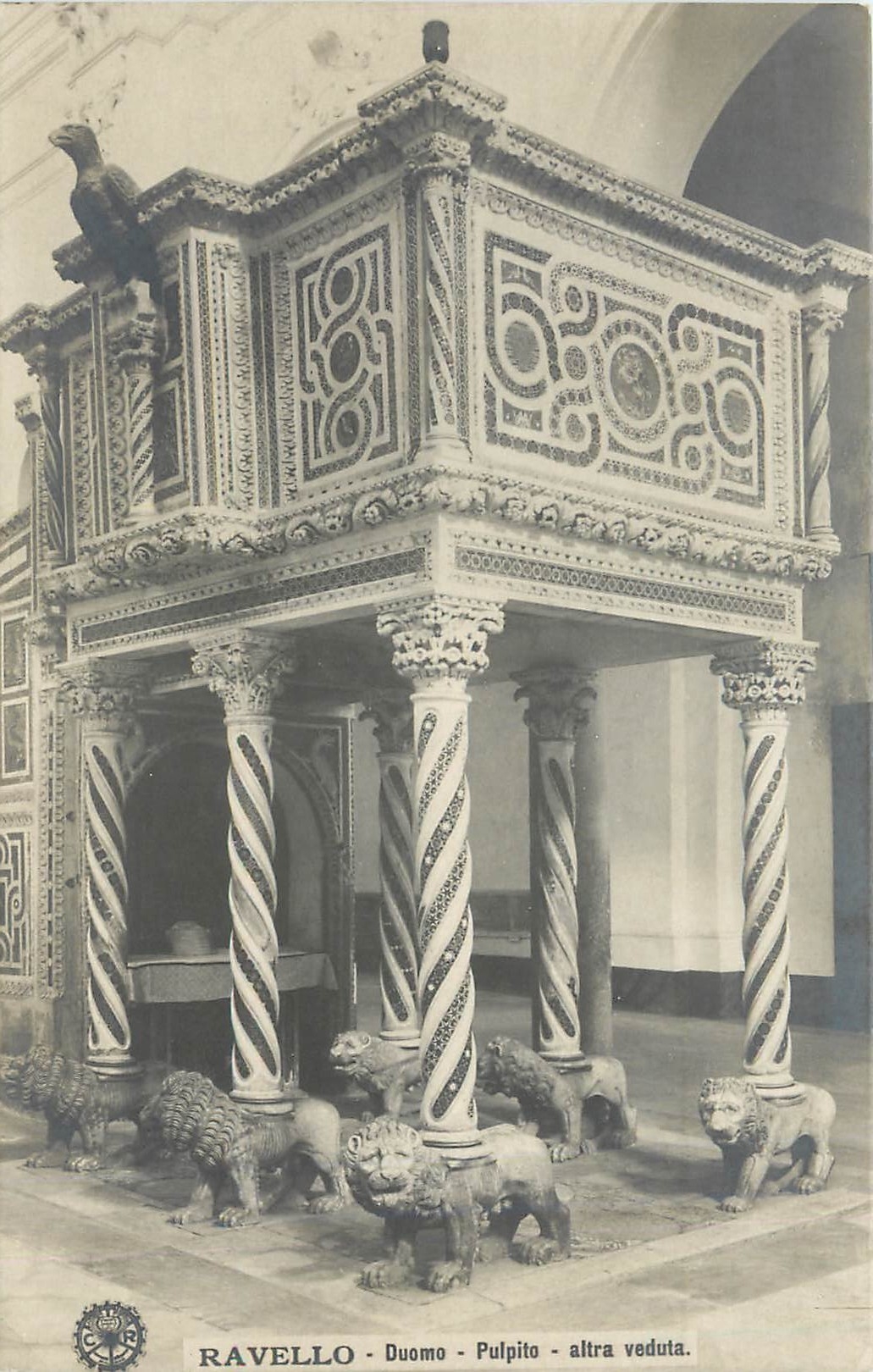 CPA Ravello Duomo Pulpito altra veduta Lion