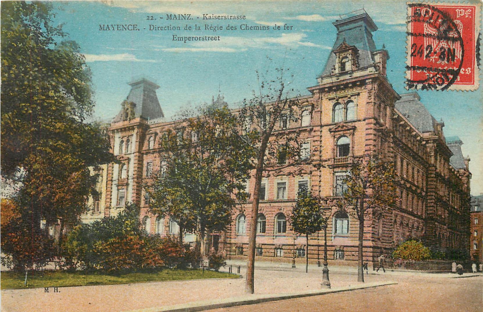 Mayence - Direction de la Régie des Chemins de fer - Kaiserstrasse