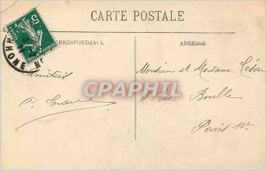 CPA Lyon Les Chartreux et le Mont d'Or  — Rückseite