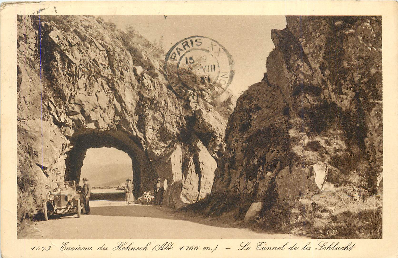 CPA Environs du Hohneck Le Tunnel de la Schlucht Automobile