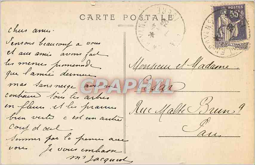 CPA La Vercors Pittoresque Vallee de la Bourne Le Pont de la Goule noire  — Rückseite