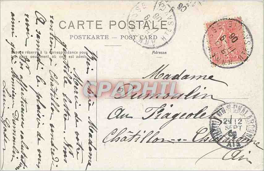 CPA Clarens Villas Dubochet et Dents du Midi  — Rückseite