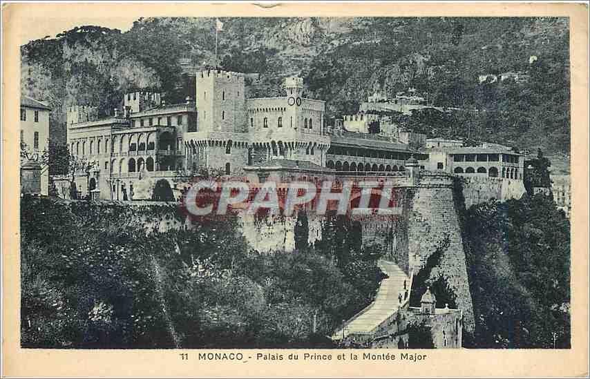 CPA Monaco Palais du Prince et la Montee Major 