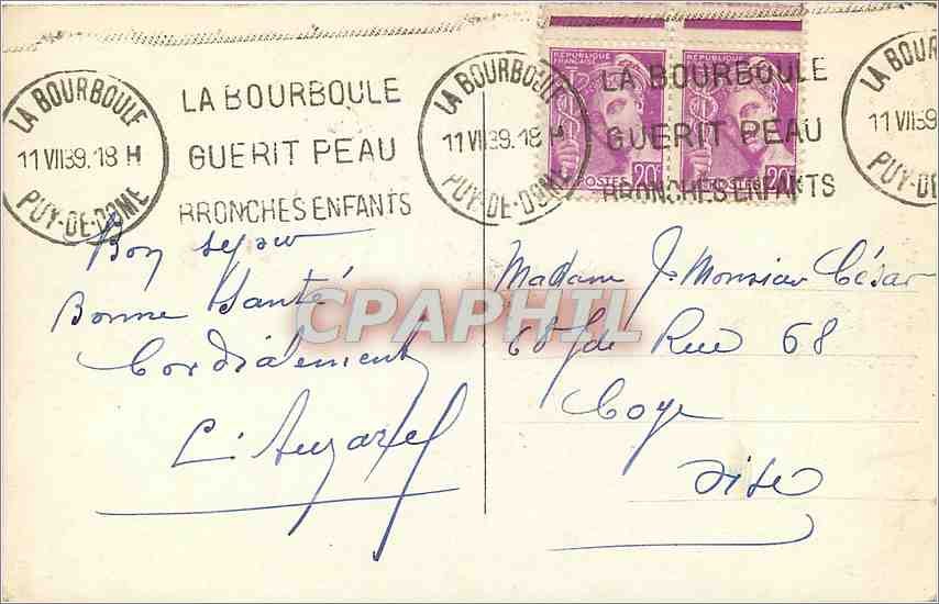 L'Auvergne - Lac Pavin - Roches éruptives de la rive sud-est — G.d'O — n° 216 — Rückseite