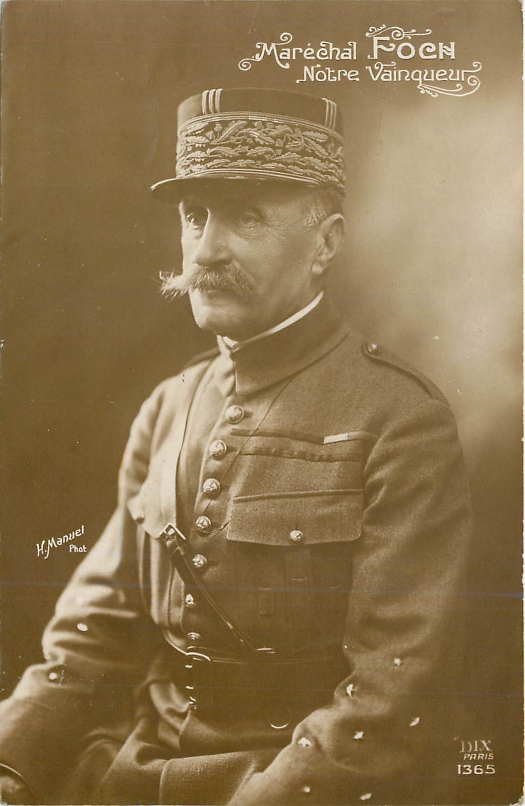 CPA Marechal Foch Notre Vainqueur Militaria