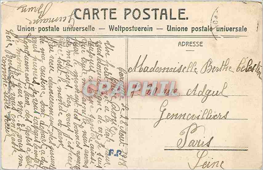 CPA Geneve Au jardin Botanique  — Verso