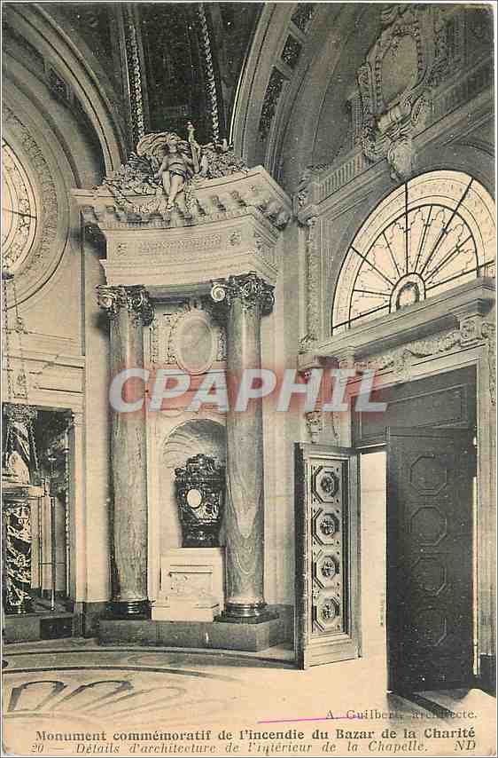 CPA Monument Commemoratif de l'Incendie du Bazar de la Charite 