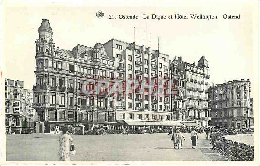 CPA Ostende La Digue et Hotel Wellington Ostend 