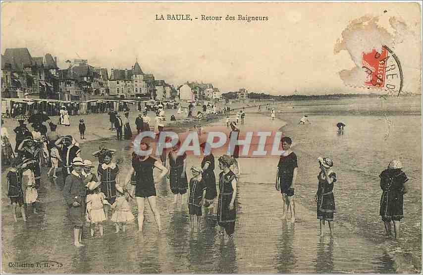 CPA La Baule Retour des Baigneurs 