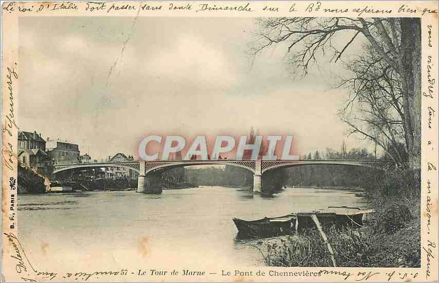CPA Le Tour de Marne Le Pont de Chennevieres 