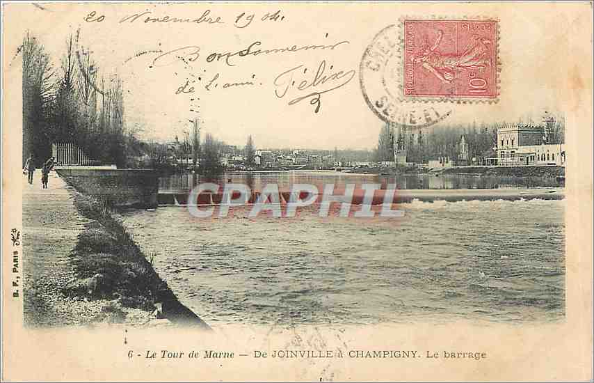 CPA Le Tour de Marne De Joinville a Champigny Le Barrage 